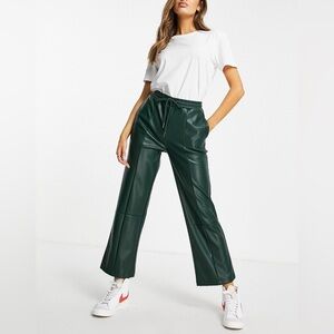 ASOS DESIGN Forest Green Faux Leather‎ Pants 🌲✨